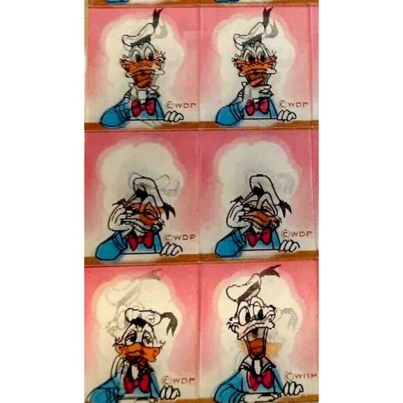 Lot of 6 1960s WALT DISNEY DISNEYLAND DONALD DUCK VARI-VUE FLICKERS NOS - Picture 1 of 4